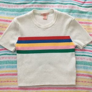 Urban Outfitters striped cropped sweater